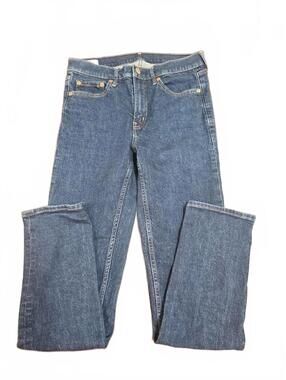 GAP Jeans Size 28 6 Tall Vintage Slim Mid Rise Dark Indigo Blue Denim Stretch